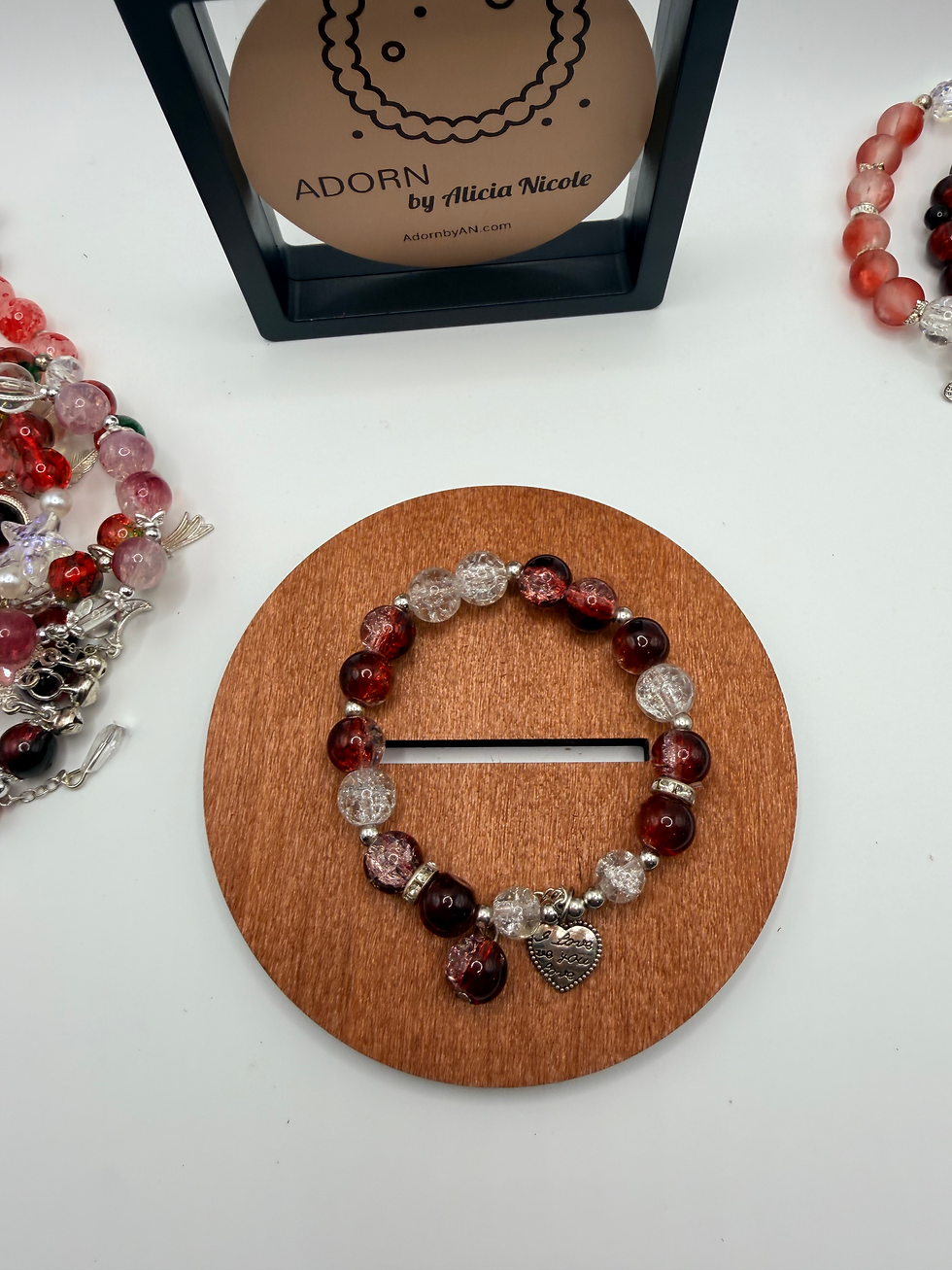 Thumbnail: Crimson Aurora Flexible Charm Bracelet