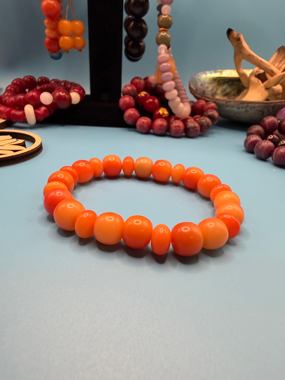 Thumbnail: Amber Whisper Bodhi Bracelet