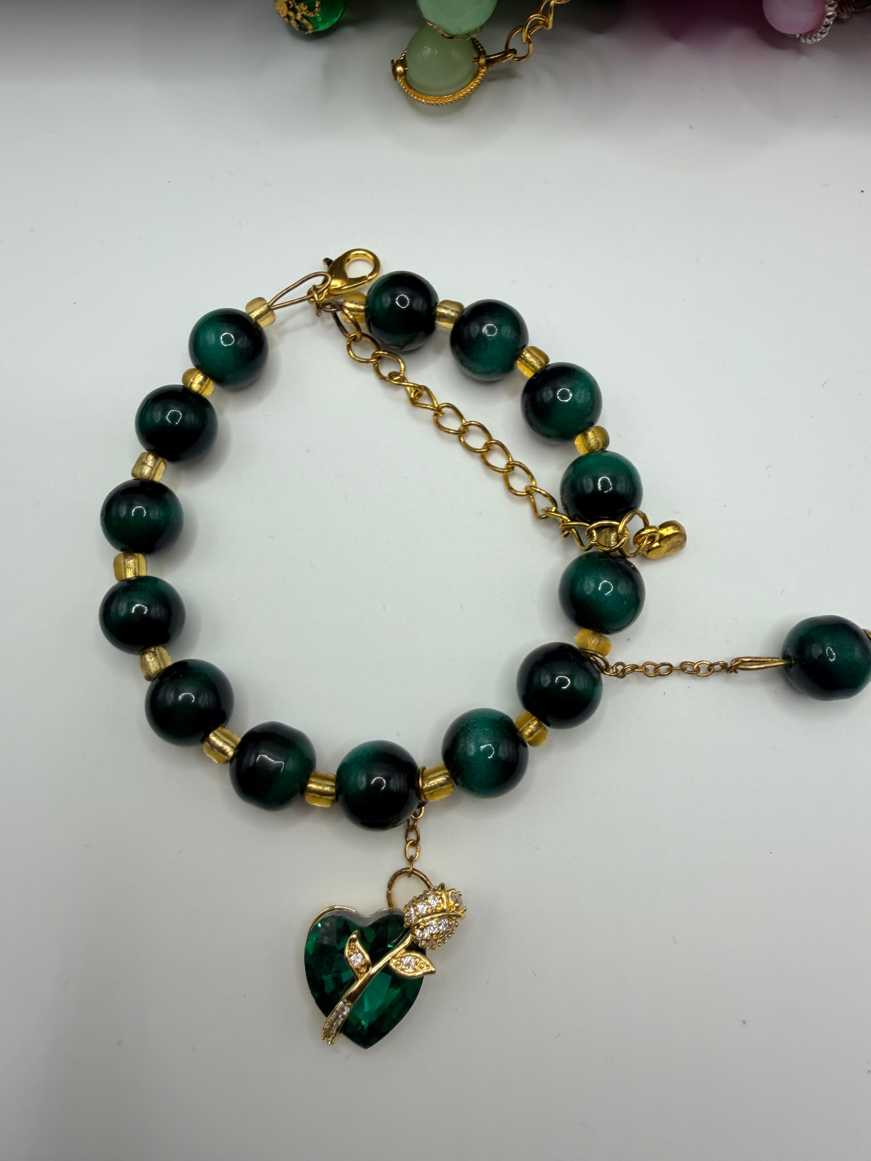 Emerald Tide Wire Bracelet