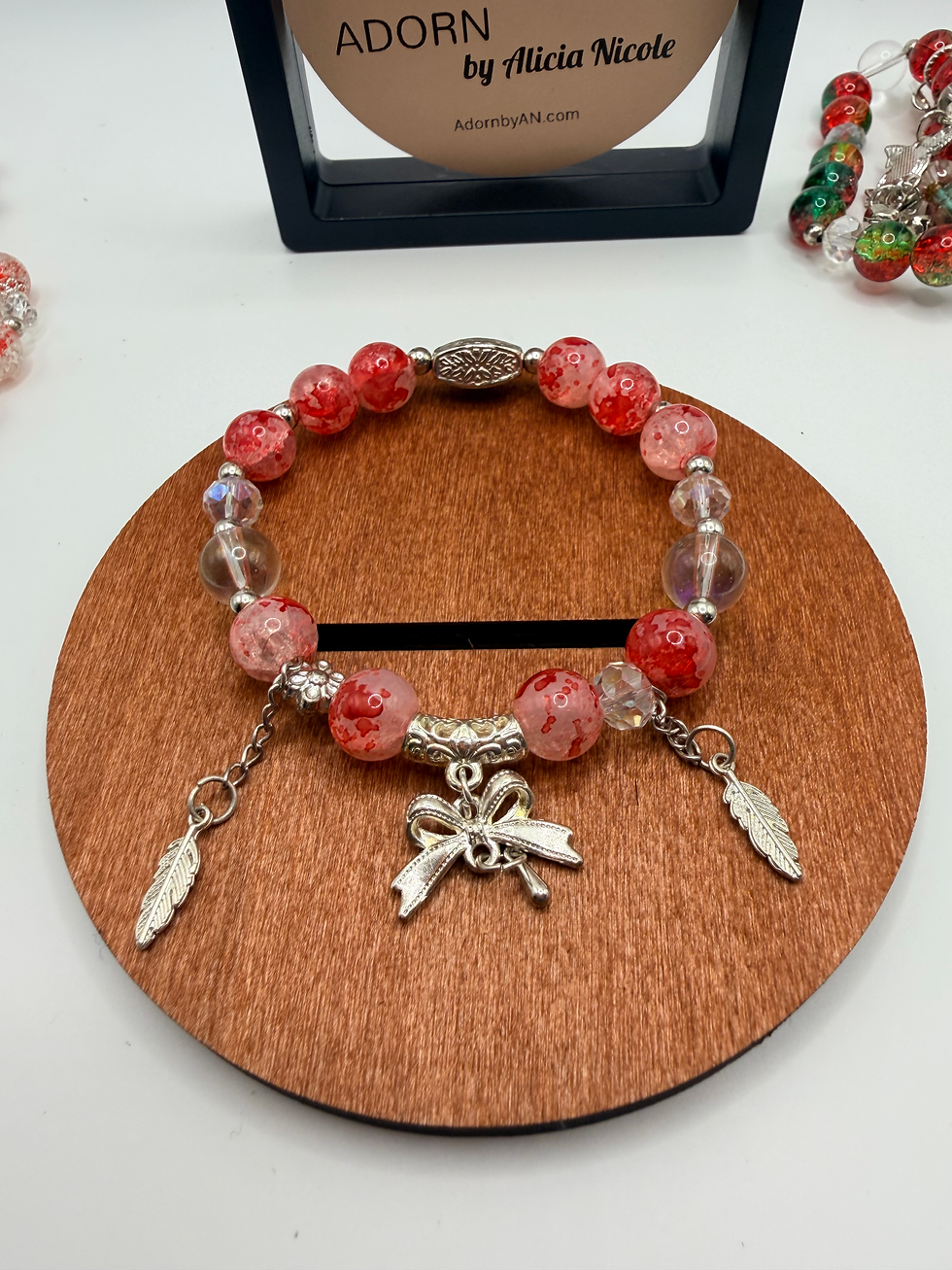Thumbnail: Crimson Lustre Flexible Charm Bracelet