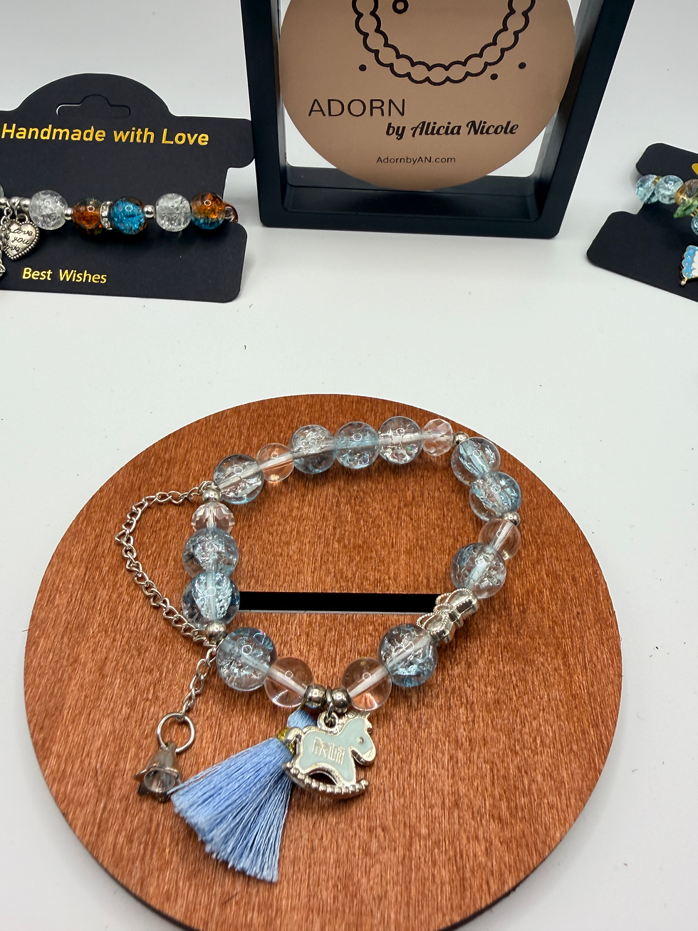 Thumbnail: Azure Bloom Flexible Charm Bracelet