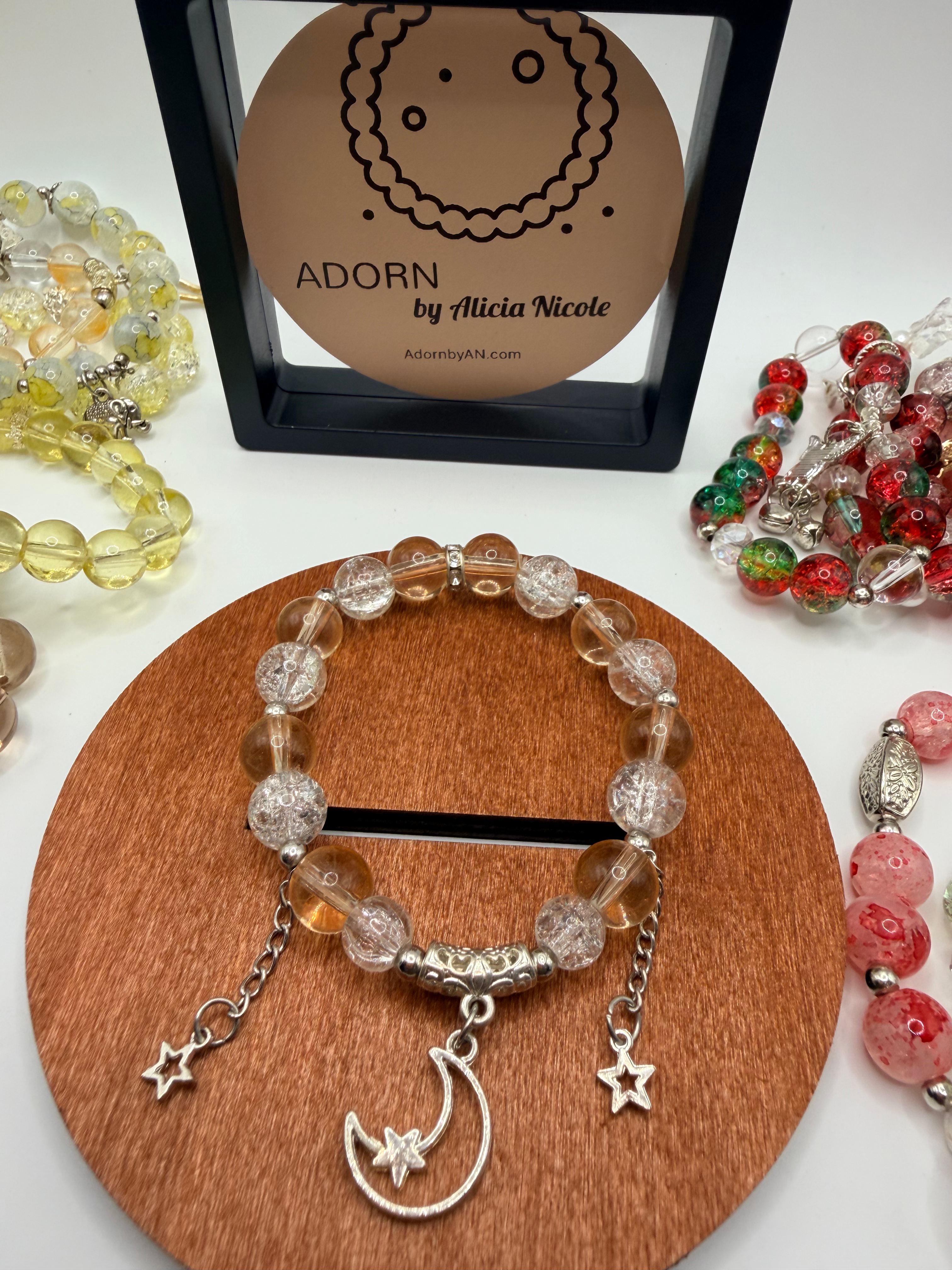 Golden Petal Flexible Charm Bracelet