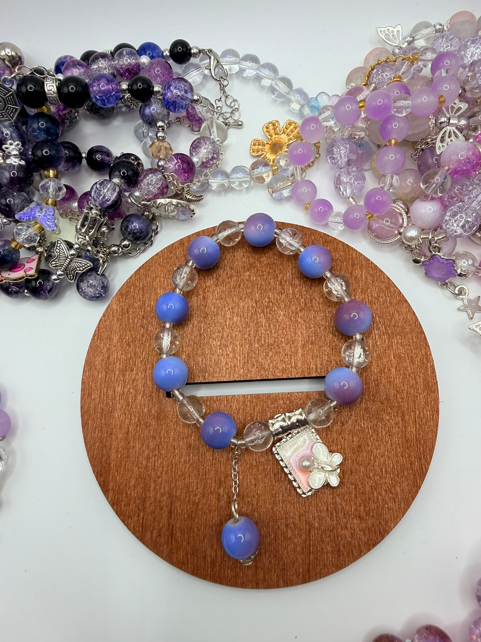 Thumbnail: Violet Reverie Flexible Charm Bracelet