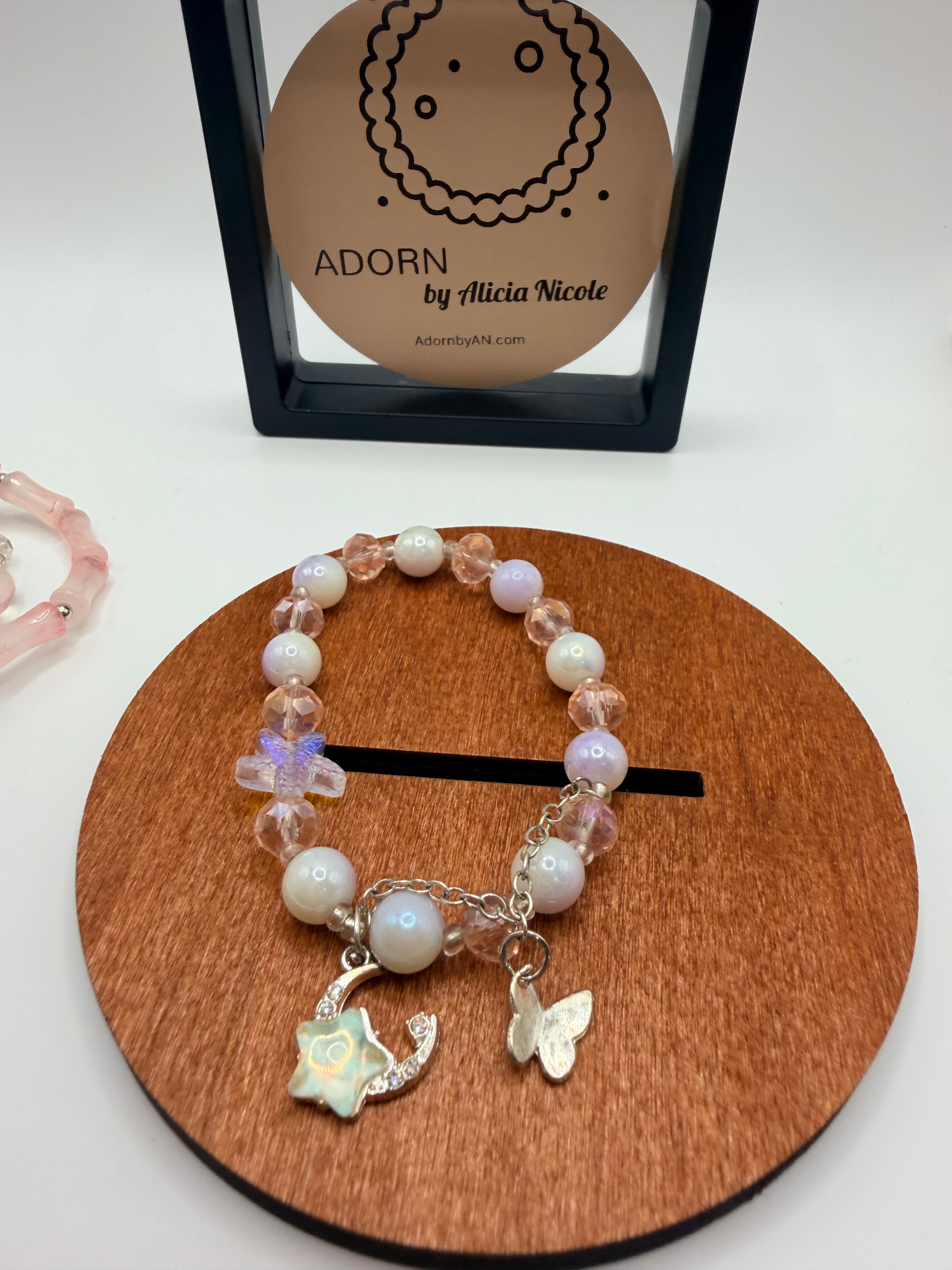 Rose Prism Flexible Charm Bracelet