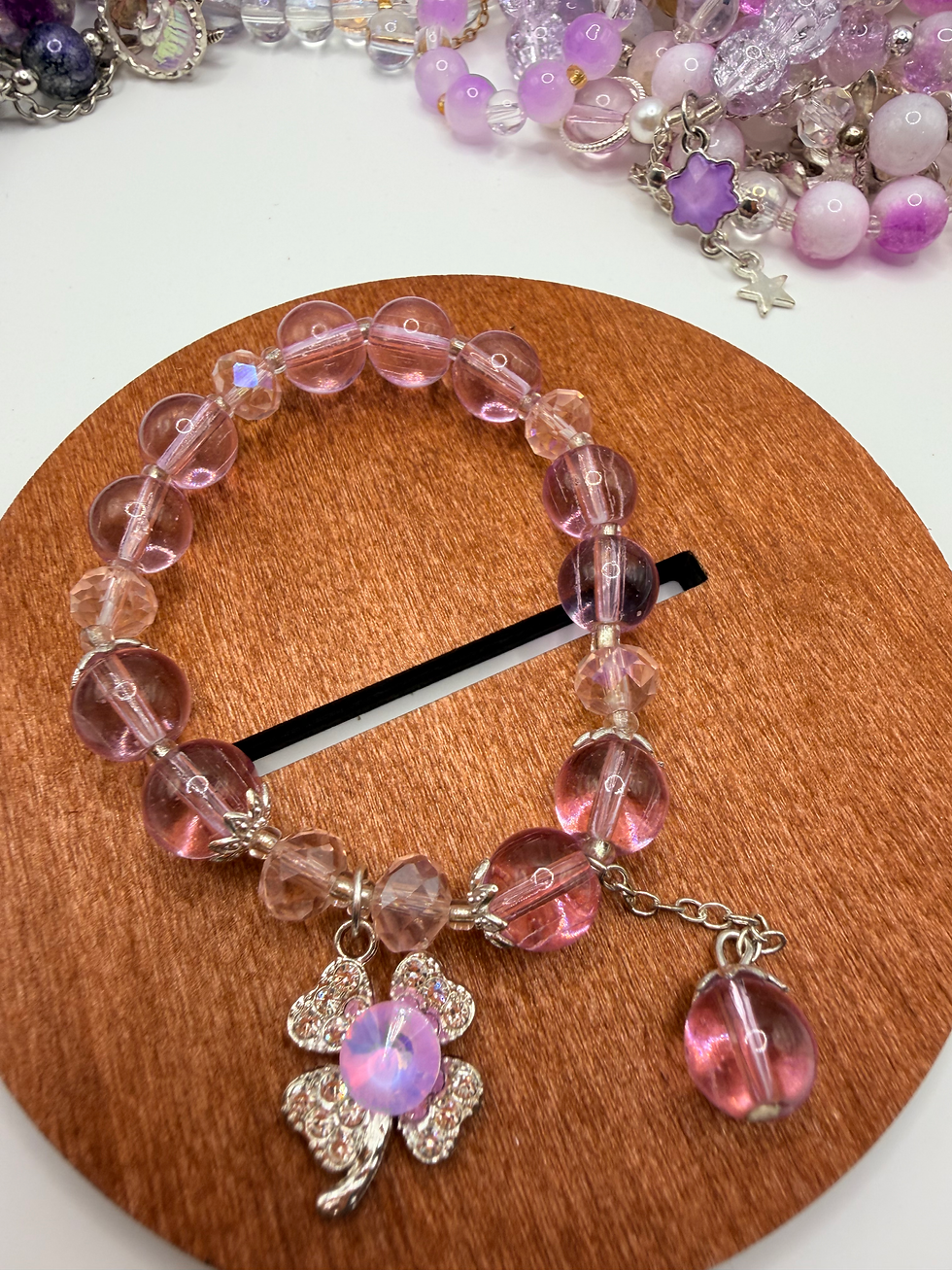 Thumbnail: Violet Meadow Flexible Charm Bracelet