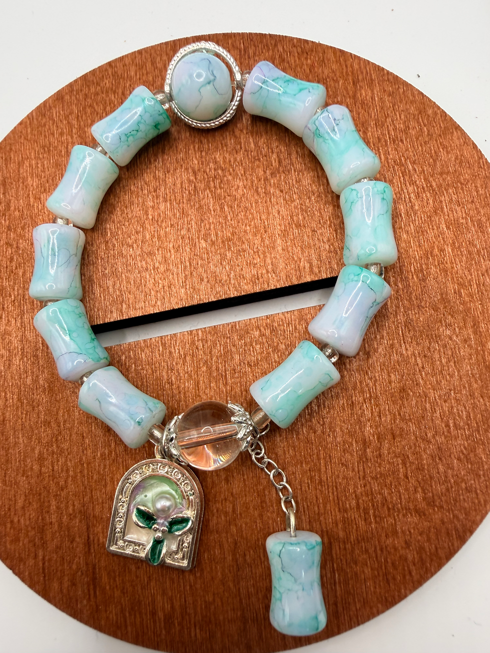Thumbnail: Emerald Bloom Flexible Charm Bracelet