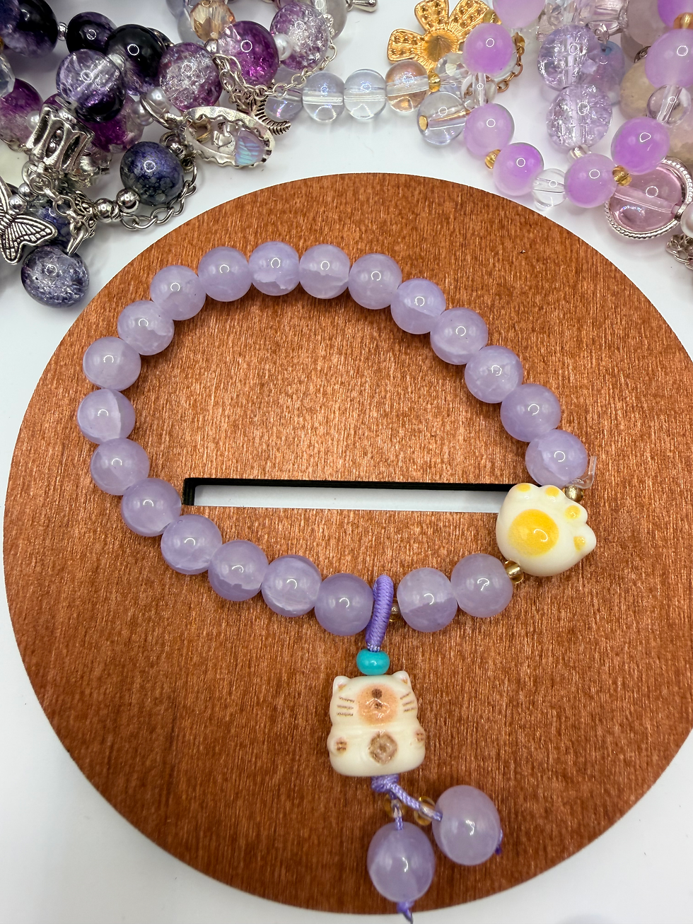 Thumbnail: Violet Bloom Flexible Charm Bracelet