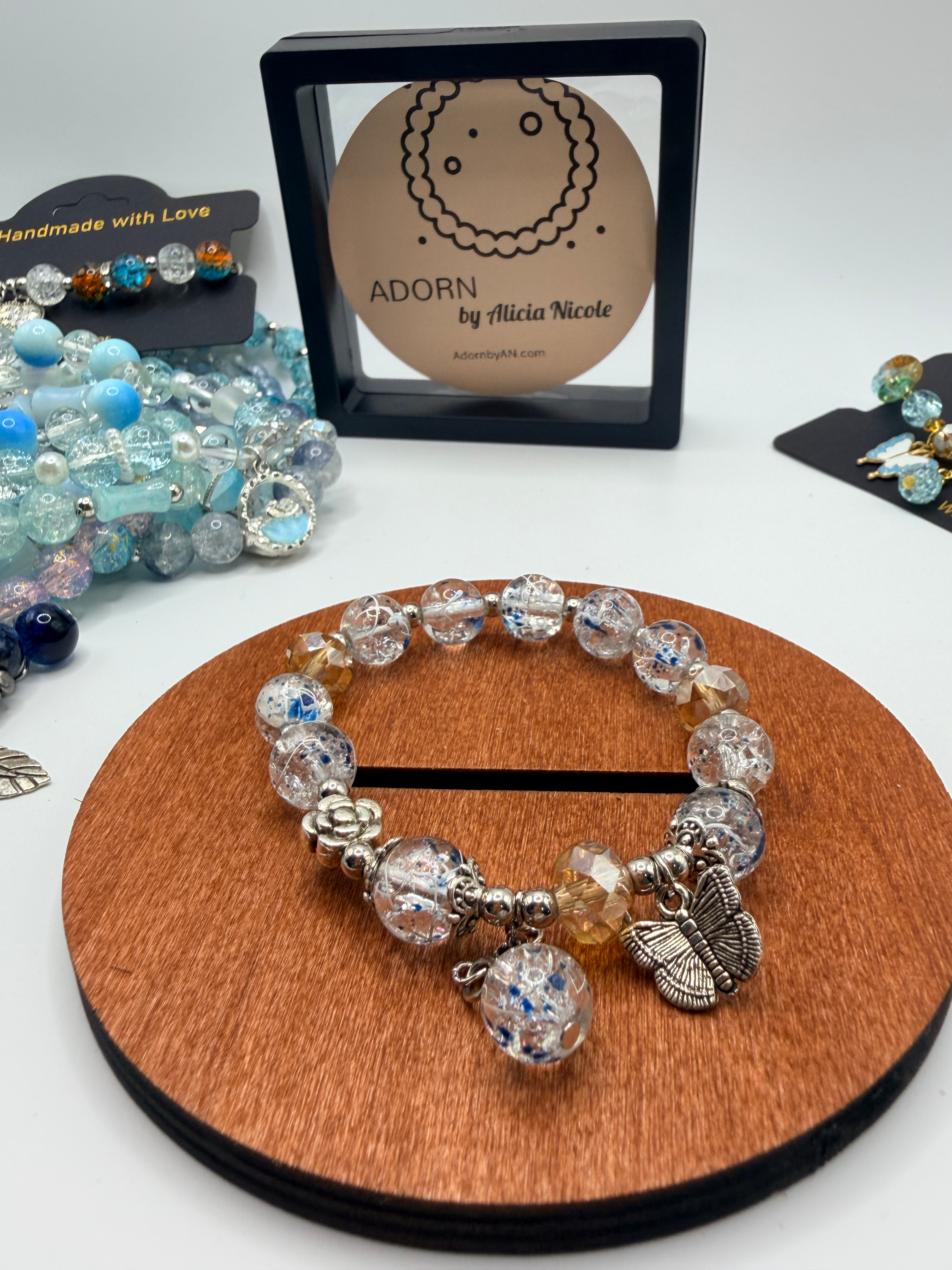 Azure Serenade Flexible Charm Bracelet