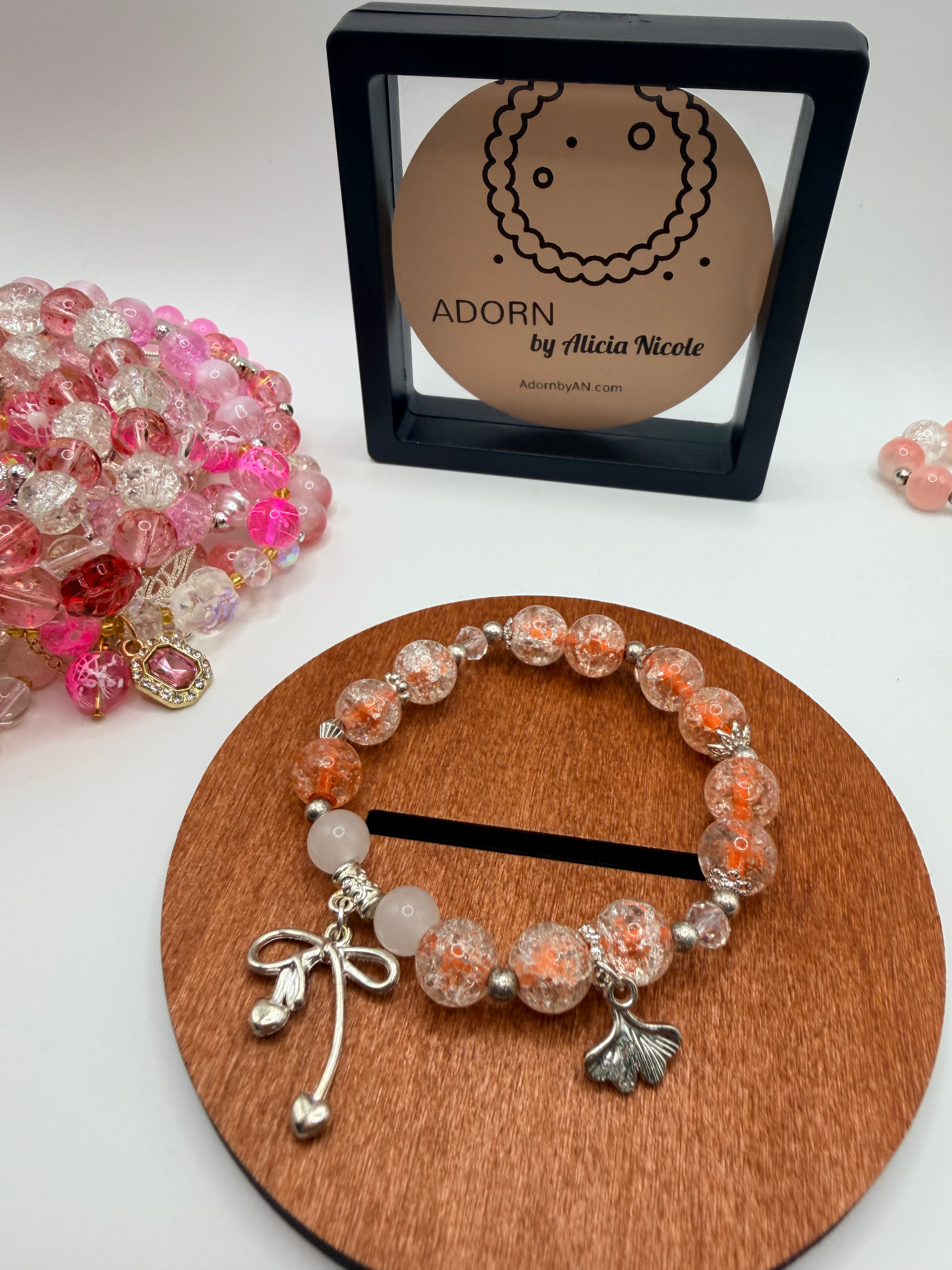 Rose Frost Flexible Charm Bracelet