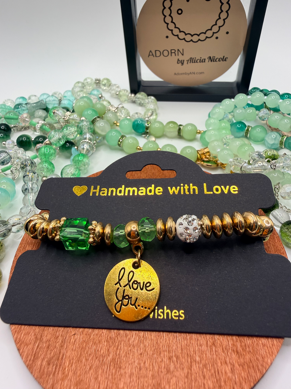 Thumbnail: Emerald Halo Flexible Charm Bracelet