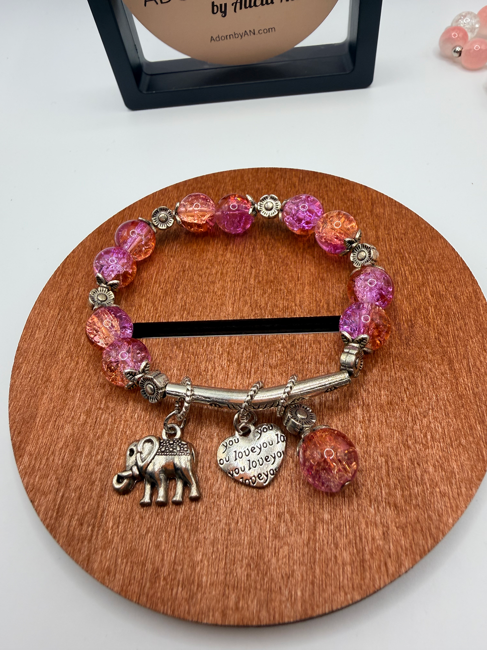 Thumbnail: Rose Halo Flexible Charm Bracelet