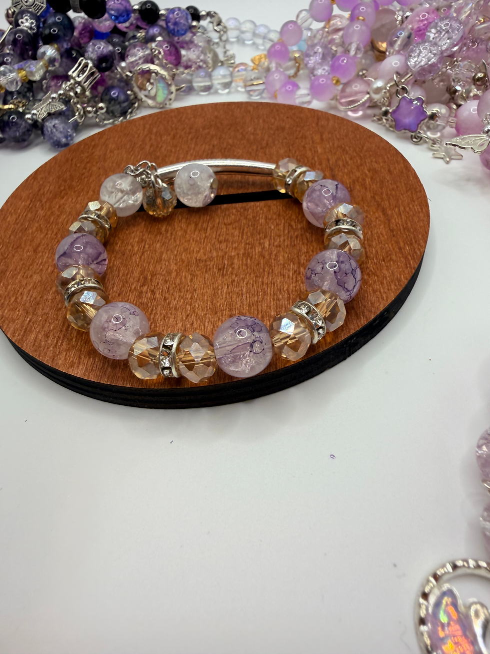 Thumbnail: Violet Tide Flexible Charm Bracelet