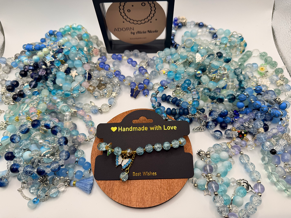 Thumbnail: Azure Tide Flexible Charm Bracelet