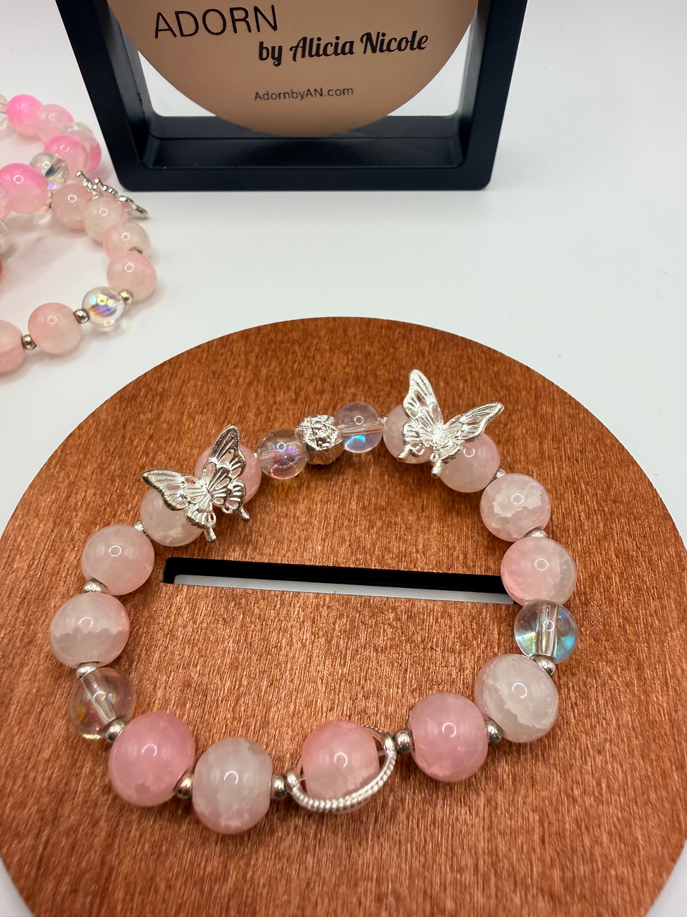 Thumbnail: Rose Mosaic Flexible Charm Bracelet