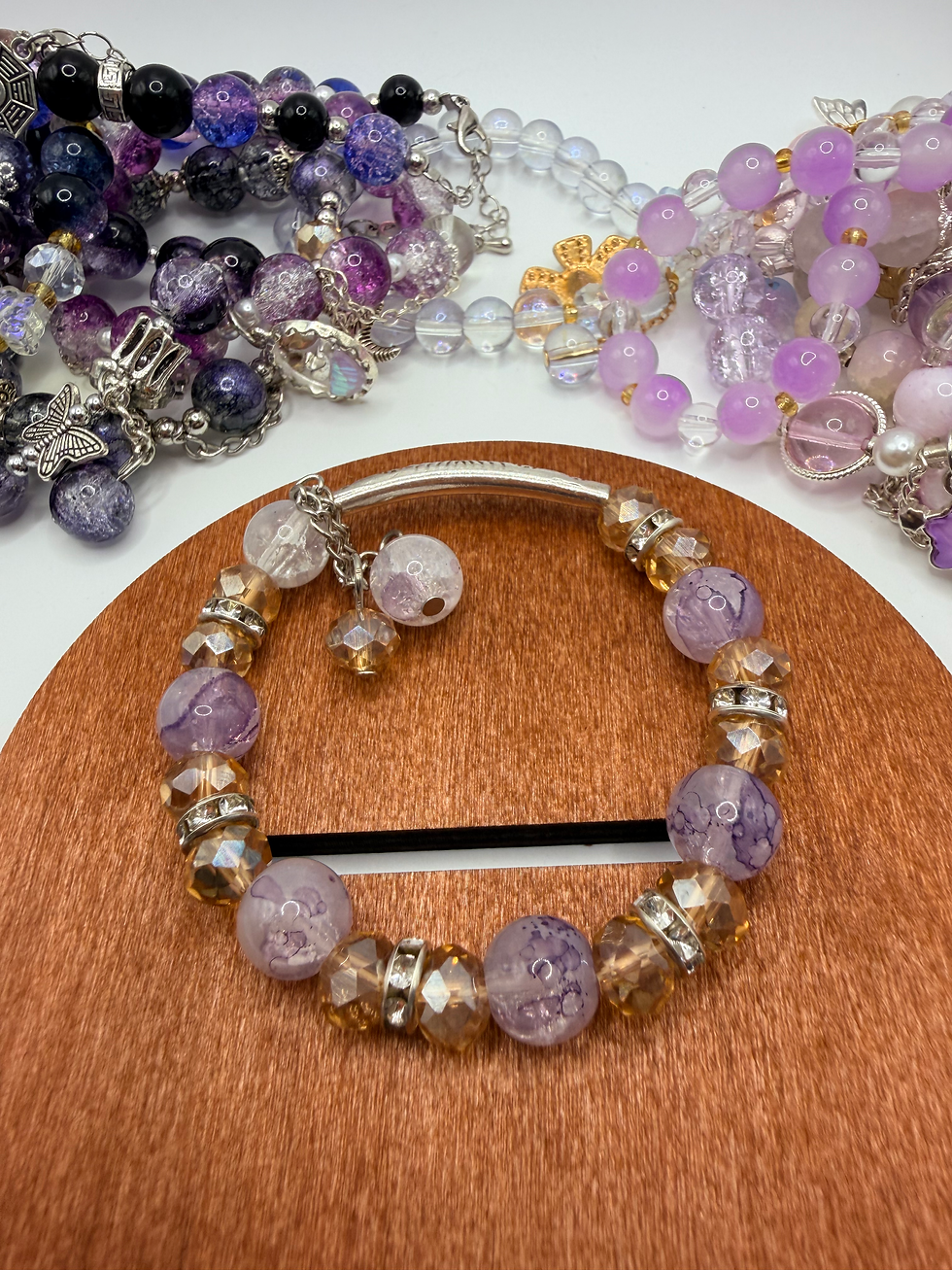 Thumbnail: Violet Tide Flexible Charm Bracelet