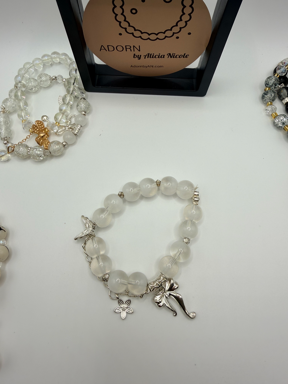 Thumbnail: Pearl Gleam Flexible Charm Bracelet