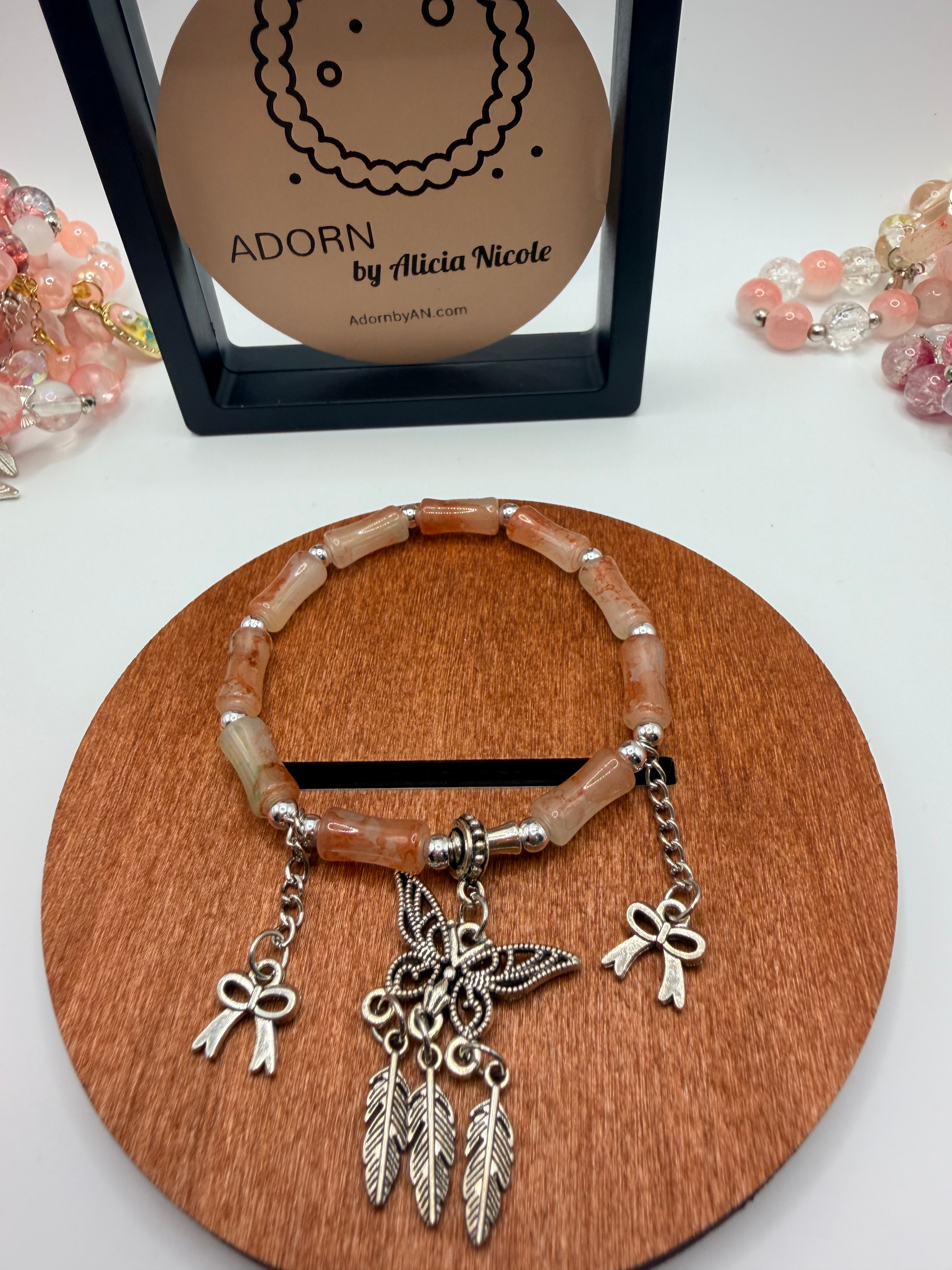 Rose Crown Flexible Charm Bracelet