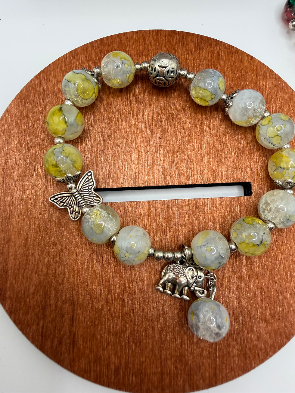 Thumbnail: Golden Velvet Flexible Charm Bracelet