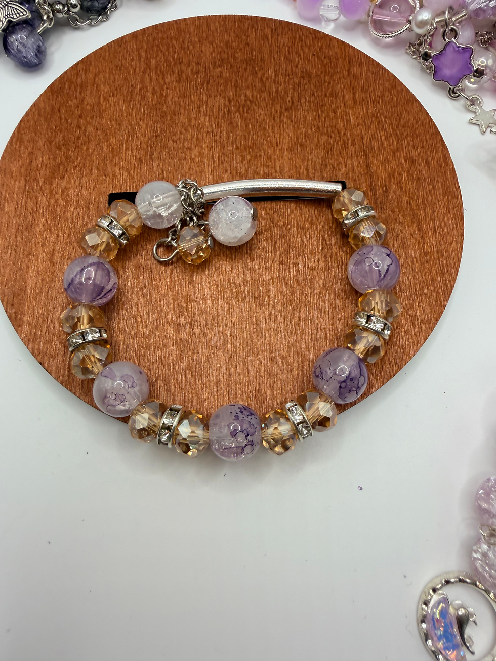 Thumbnail: Violet Tide Flexible Charm Bracelet
