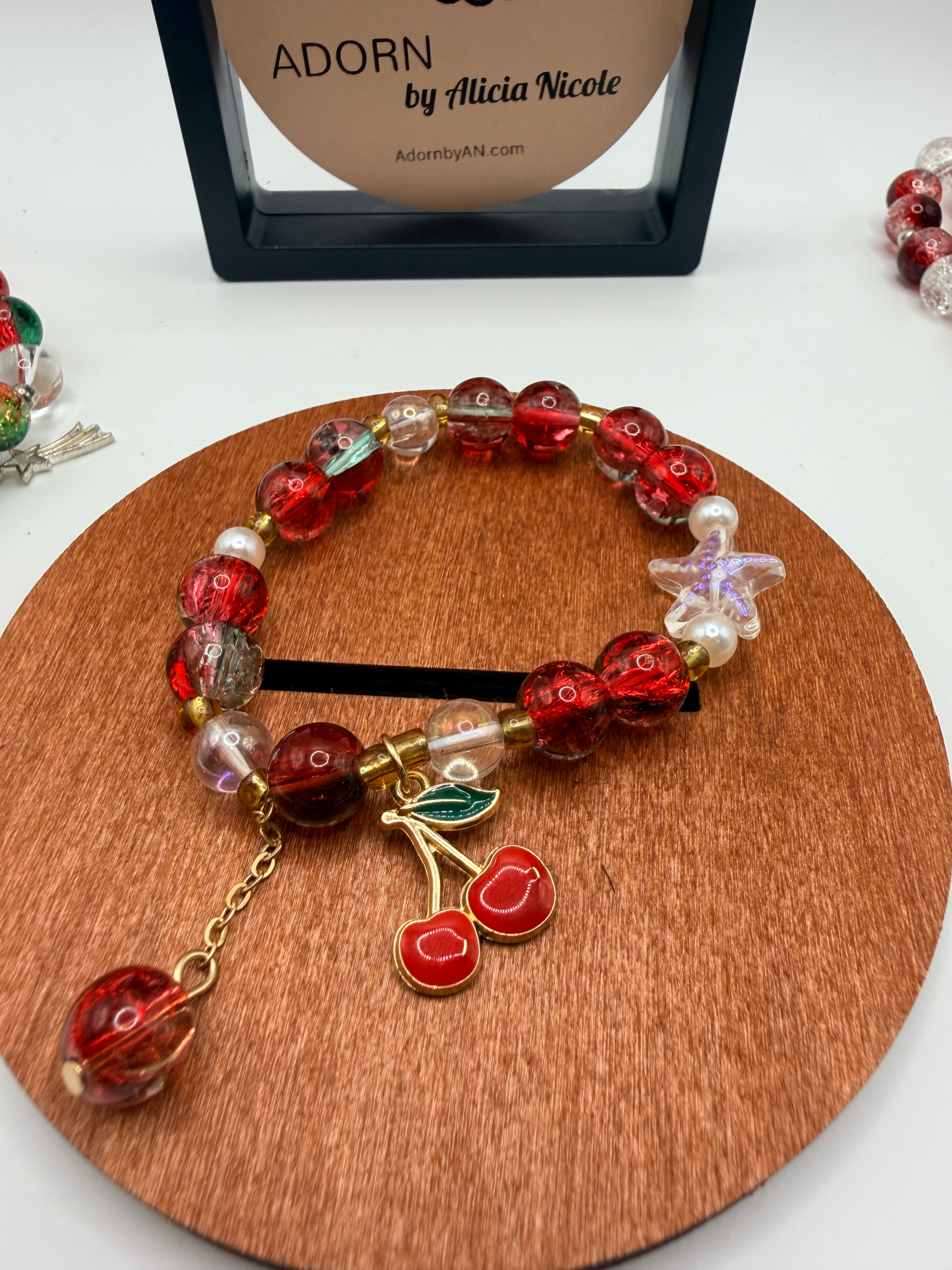 Crimson Gleam Flexible Charm Bracelet