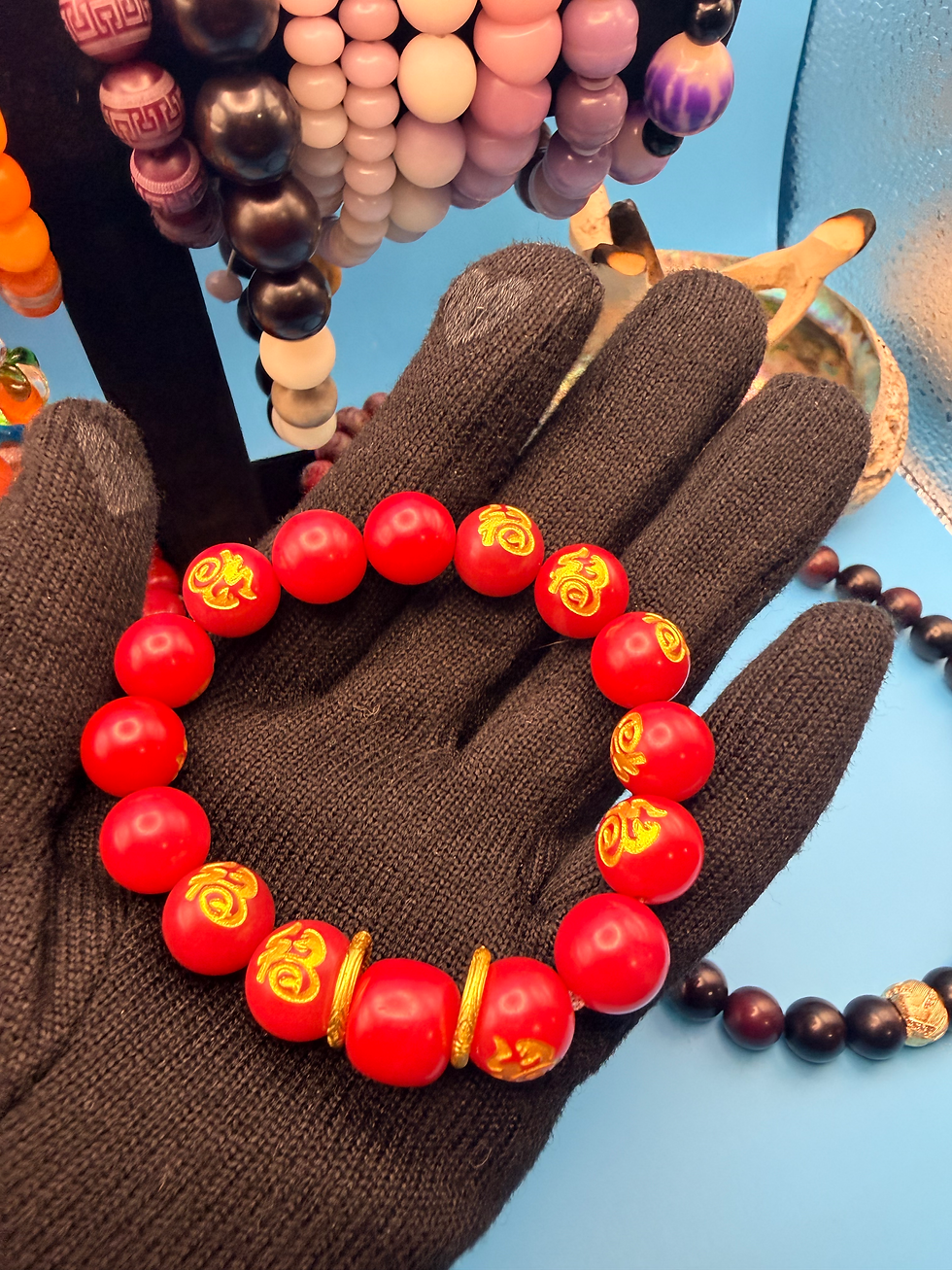 Thumbnail: Crimson Halo Bodhi Bracelet