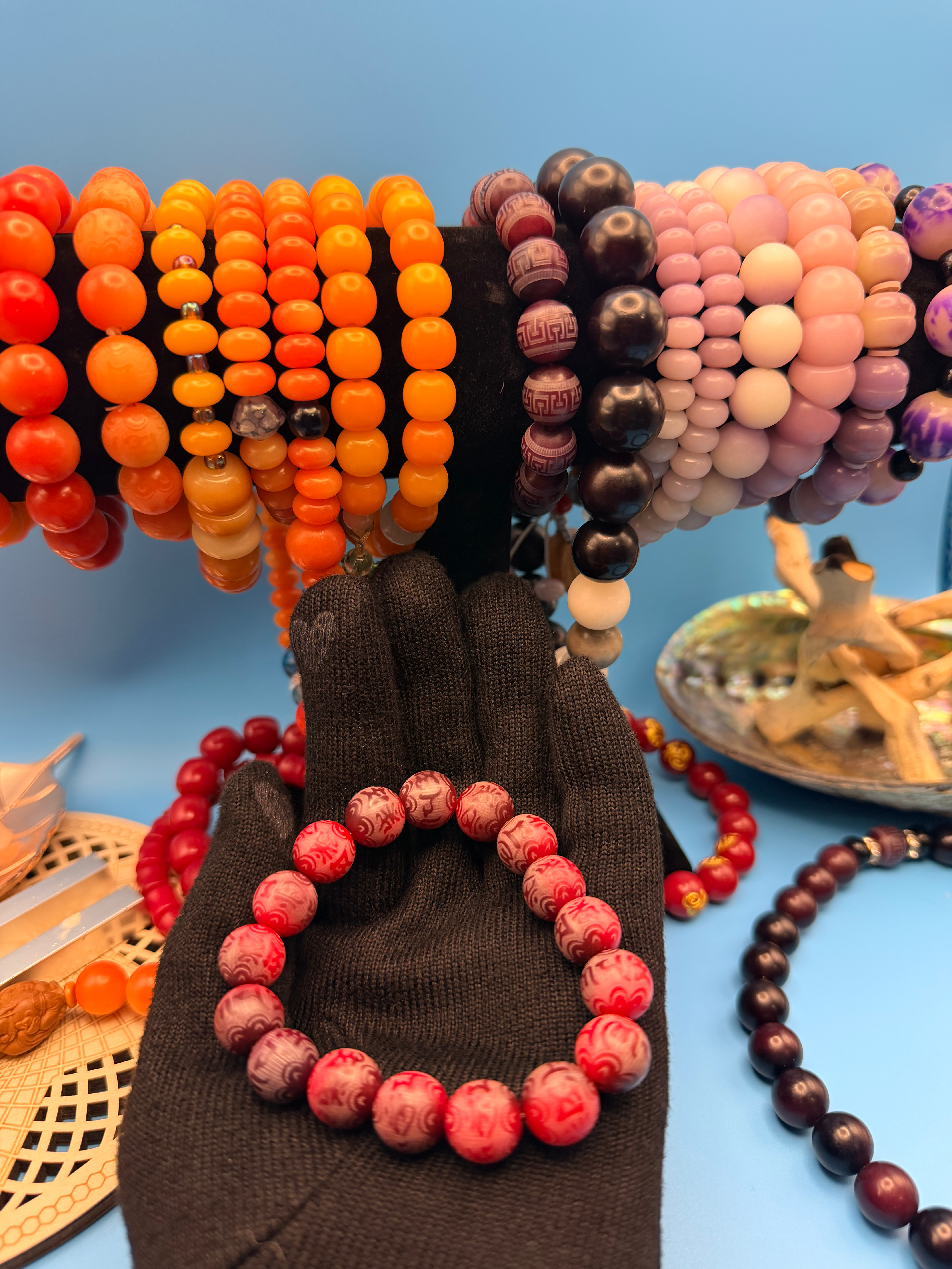 Crimson Gleam Bodhi Bracelet