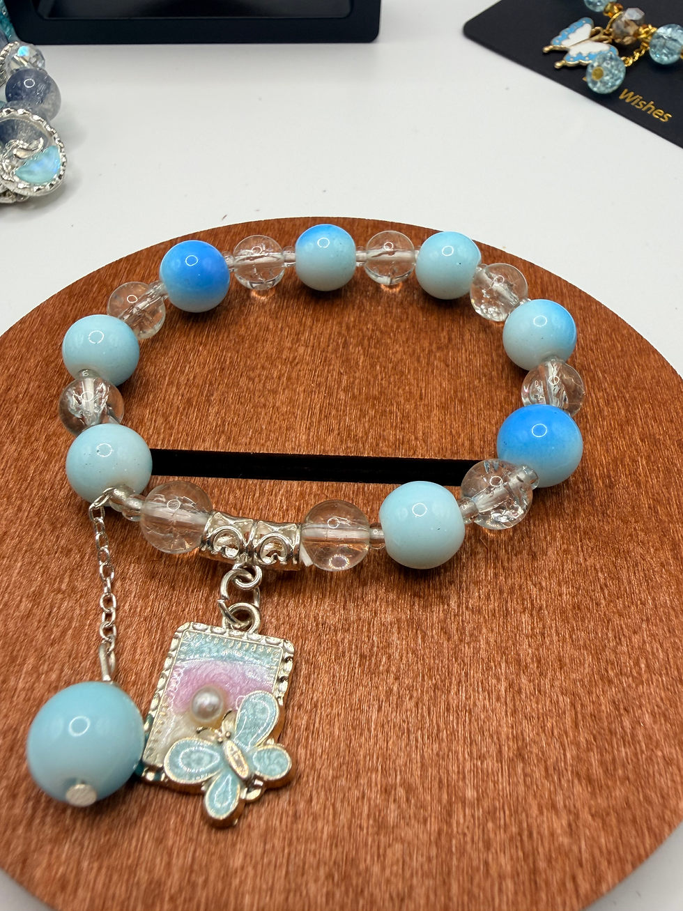 Thumbnail: Azure Velvet Flexible Charm Bracelet