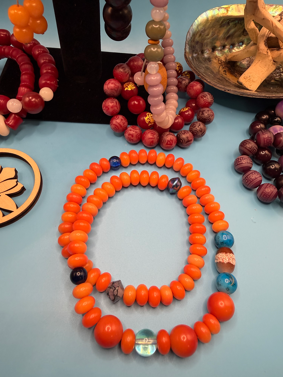 Thumbnail: Amber Halo Bodhi Bracelet