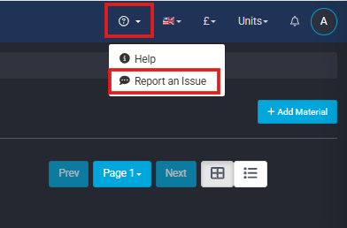 How to access our on-site tool to ask about feature requests / improvements or to report bugs