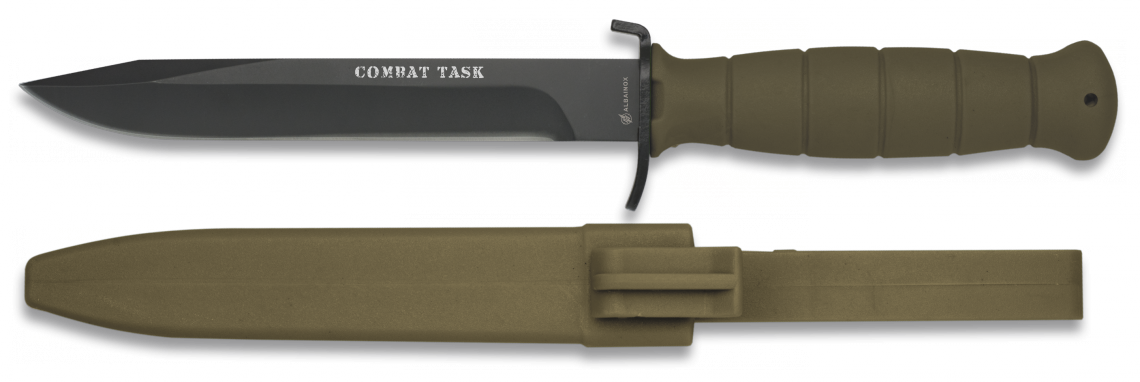 cuchillo coleccion verde con funda de ABS