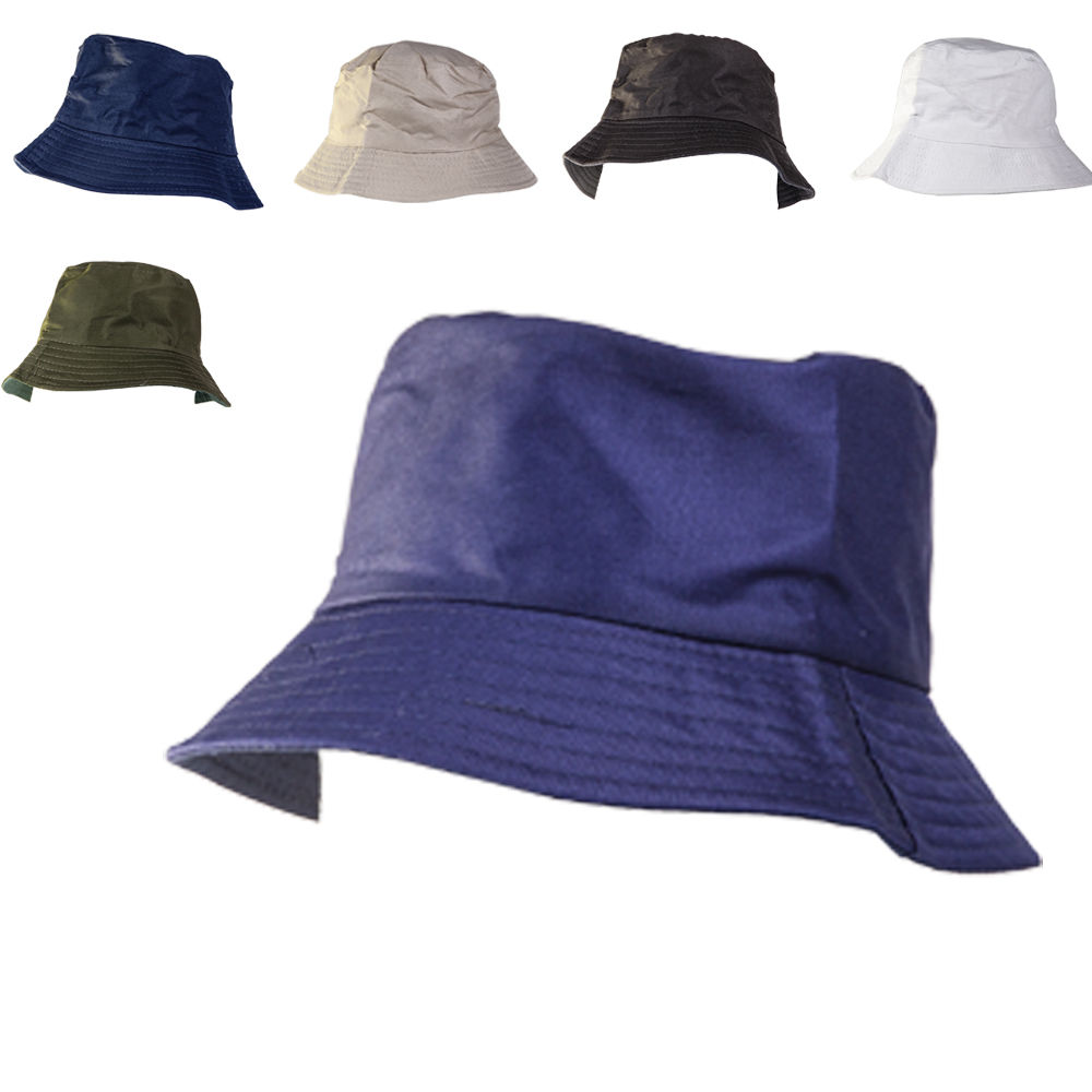 כובע רחב שוליים מחומר כותנה בעל 2 שכבות