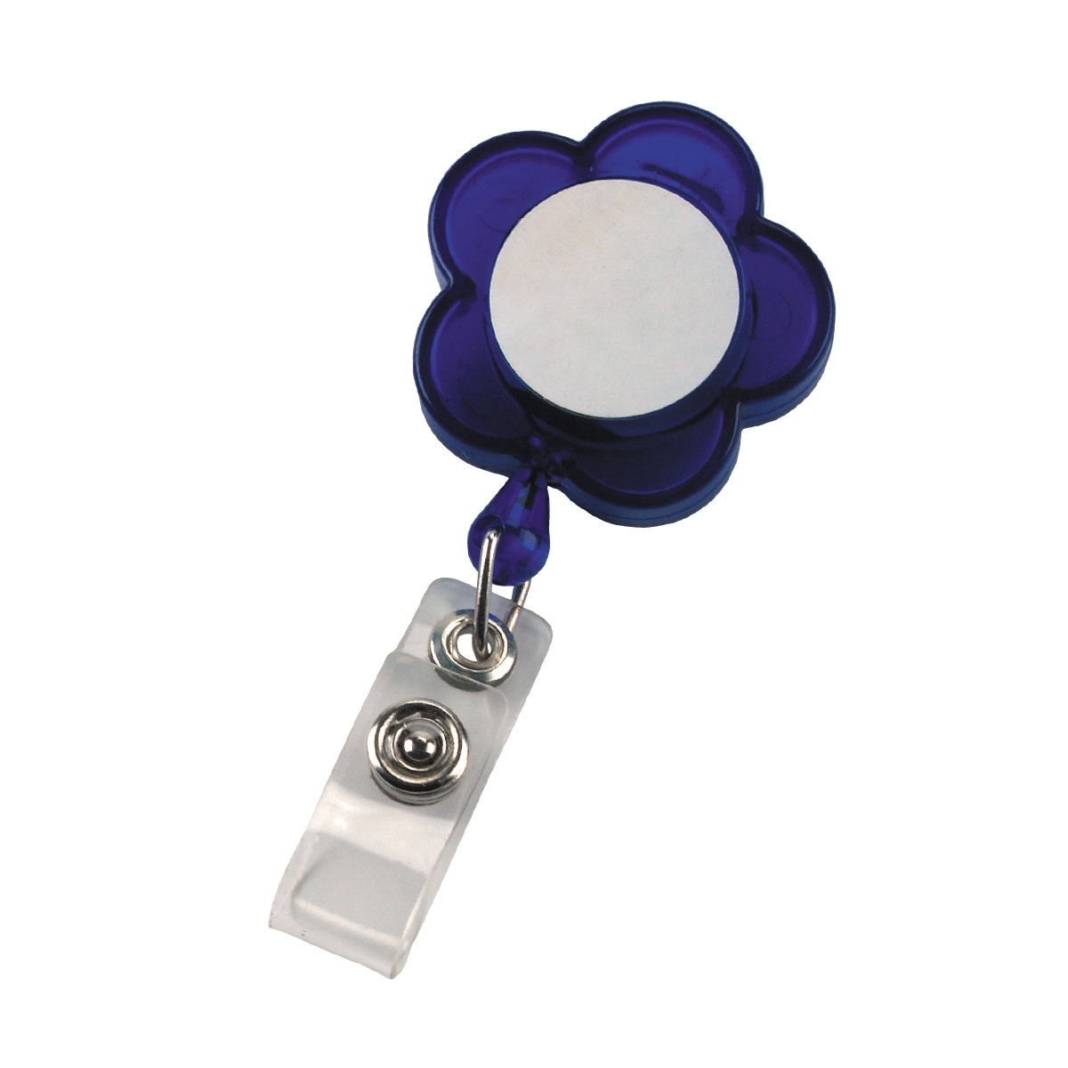 פרח - מחזיק לתג עובד, פרח , עם חוט משיכה קפיצי