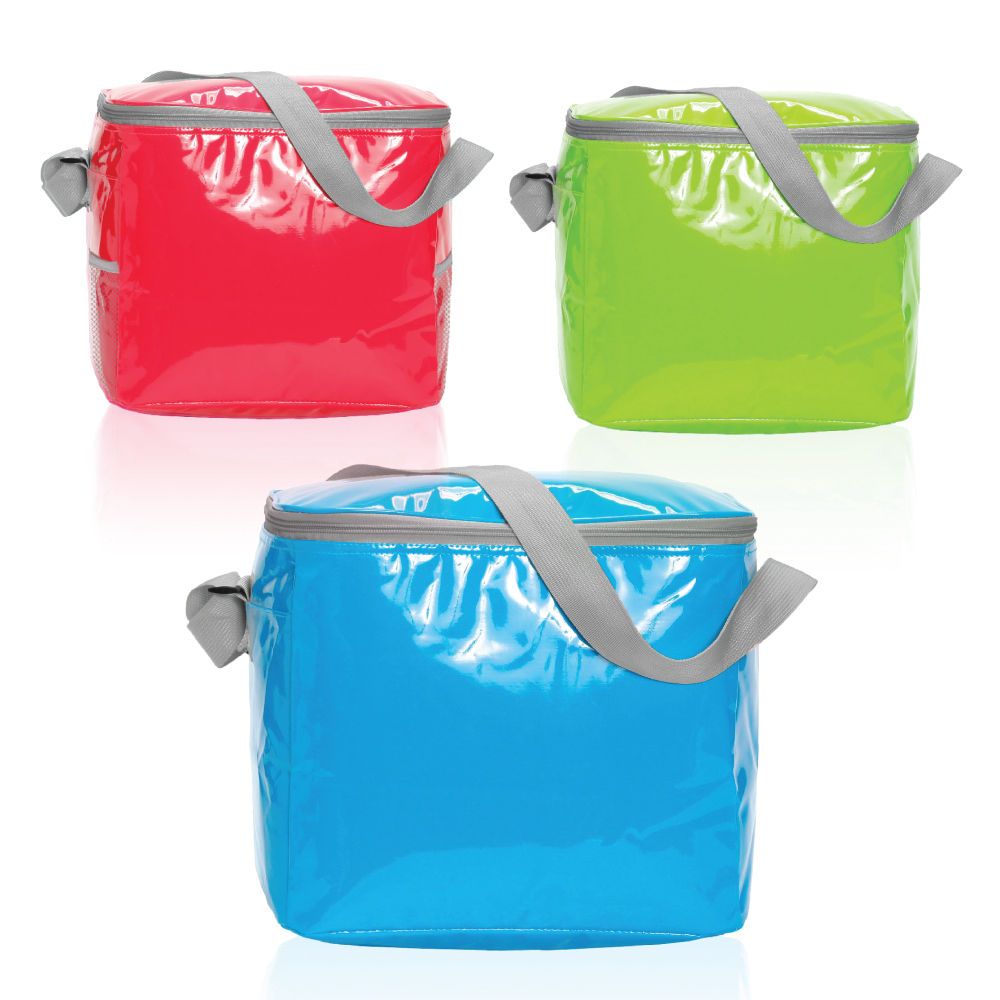 ויניל - צידנית מעוצבת מבד PVC דוחה מים תא גדול, רשתות צד רצועת נשיאה אלכסונית 24