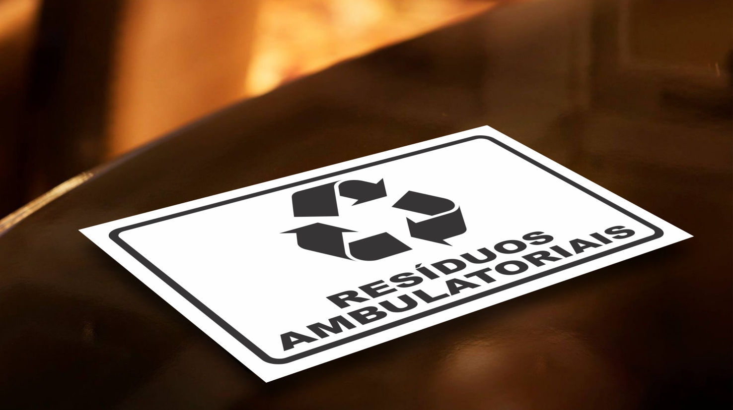 Placa PVC Reciclagem Ambulatoriais