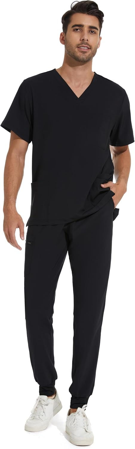 Thumbnail: COZYFIT - Conjunto de ropa quirúrgica para hombre, camiseta quirúrgica elást