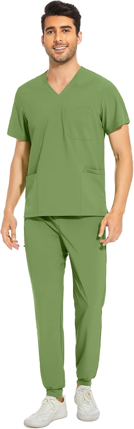 Thumbnail: COZYFIT - Conjunto de ropa quirúrgica para hombre, camiseta quirúrgica elást