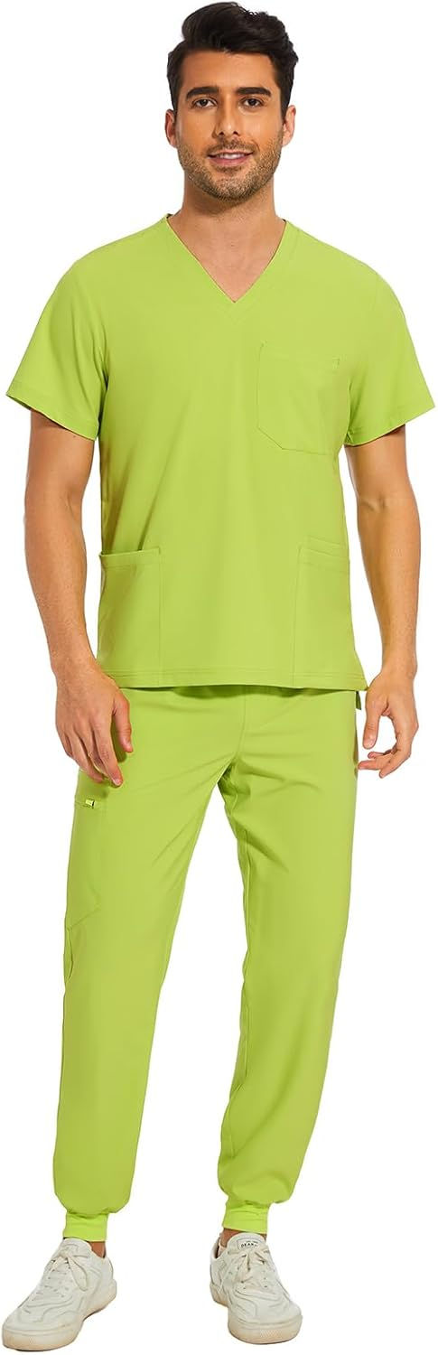 Thumbnail: COZYFIT - Conjunto de ropa quirúrgica para hombre, camiseta quirúrgica elást