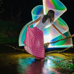Lightpainting Kraftbild: Element Erde