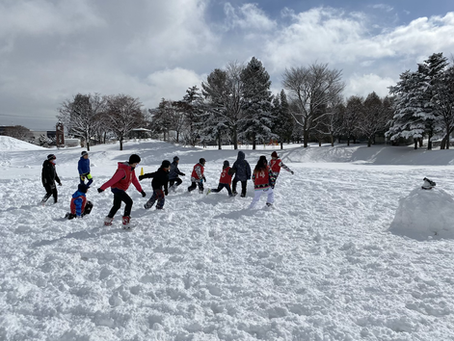 雪中トレーニング(汗