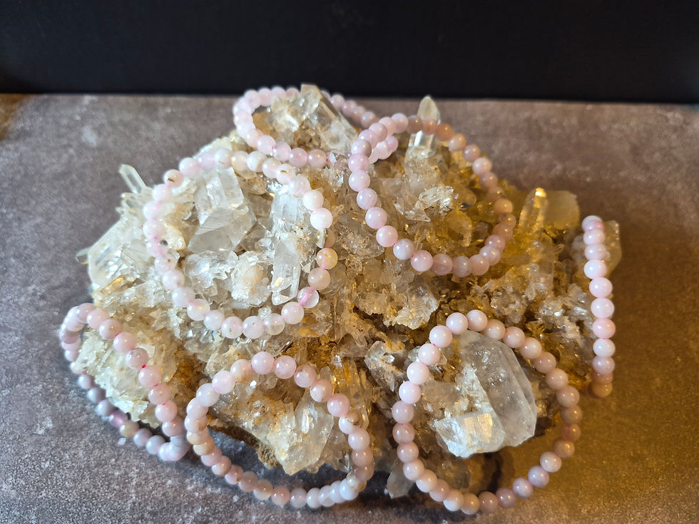 Thumbnail: Small Bead Rose Quartz Stretch Bracelet