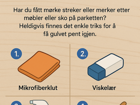 Slik fjerner du slepemerker på parkett