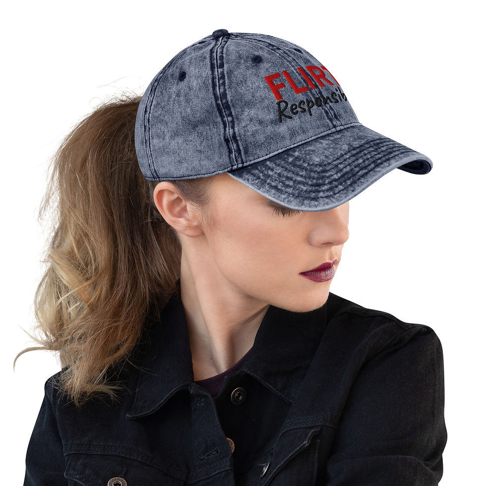 Thumbnail: Flirty Vintage Cotton Twill Cap