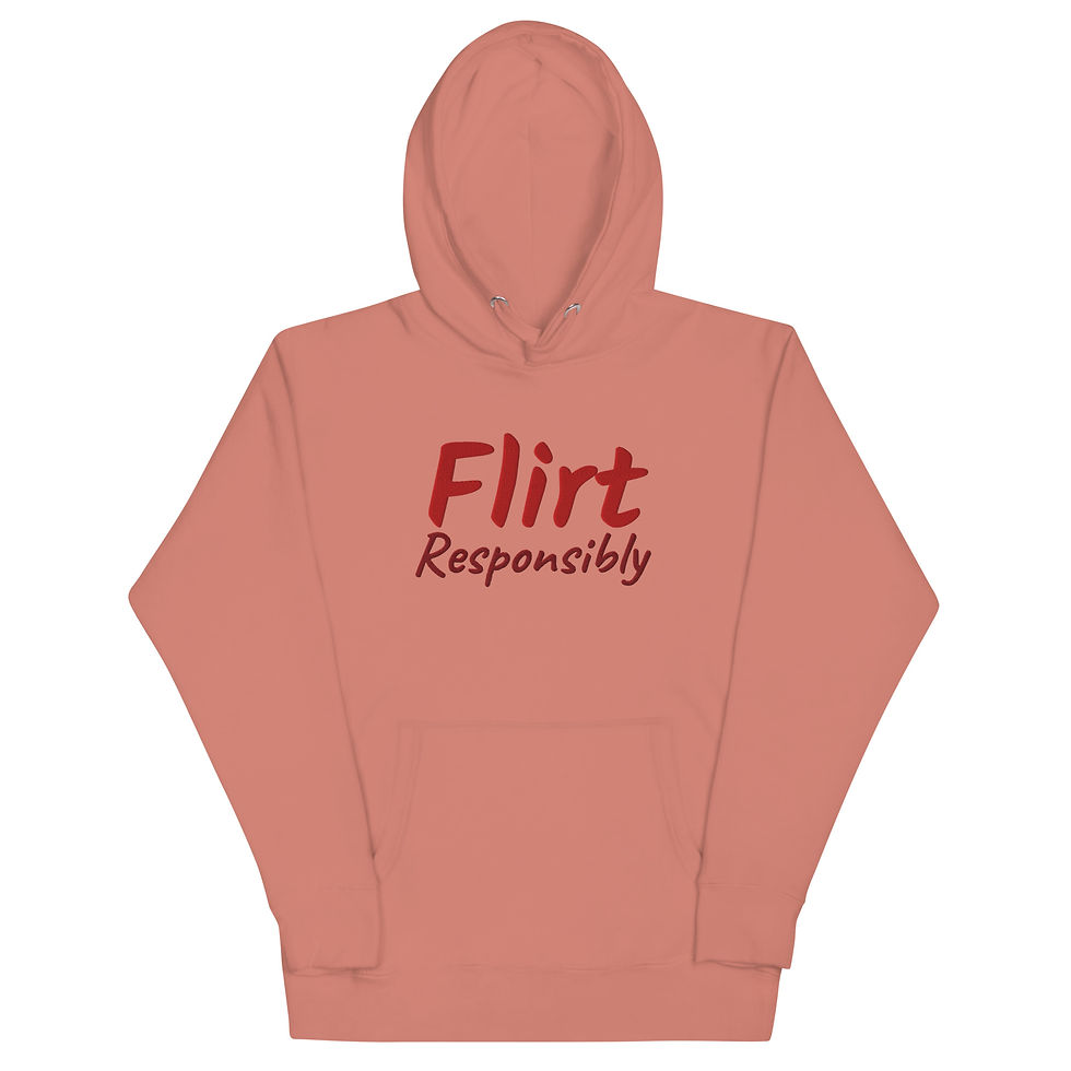 Thumbnail: Flirty Embroidered Unisex Hoodie