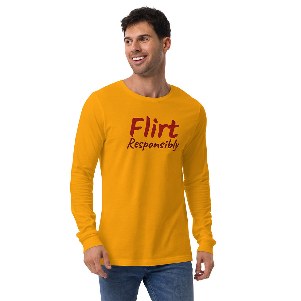Thumbnail: Flirty Embroidered Unisex Long Sleeve Tee