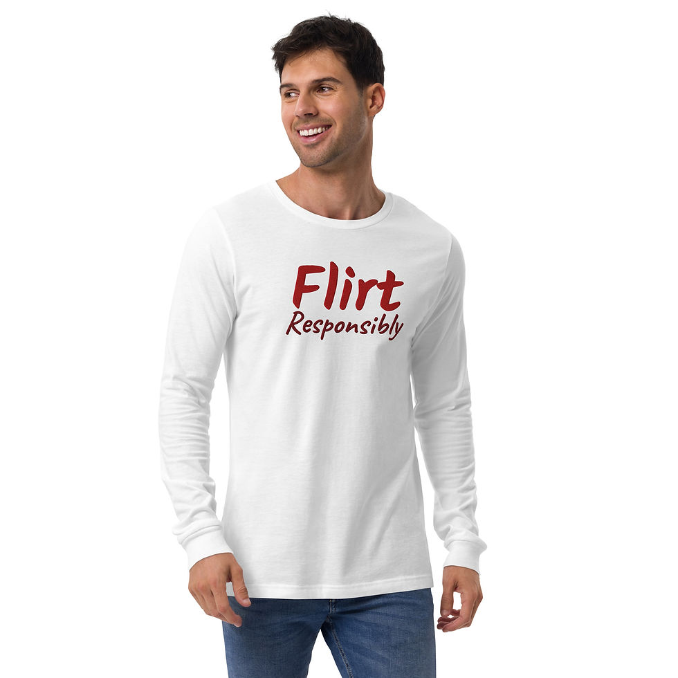 Thumbnail: Flirty Embroidered Unisex Long Sleeve Tee