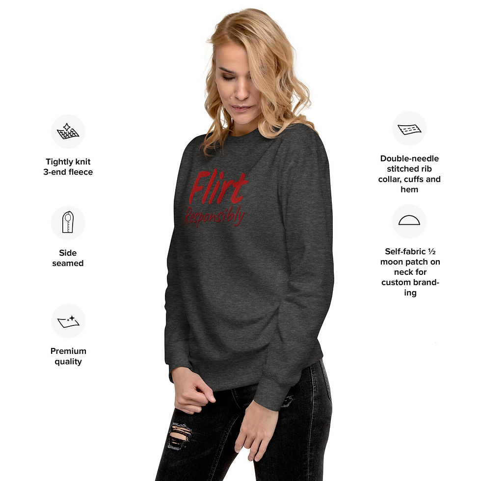 Thumbnail: Flirty Embroidered Unisex Premium Sweatshirt