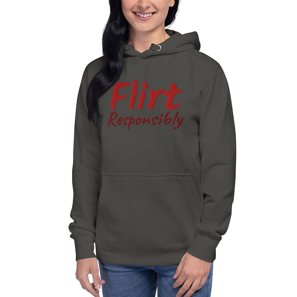 Thumbnail: Flirty Embroidered Unisex Hoodie