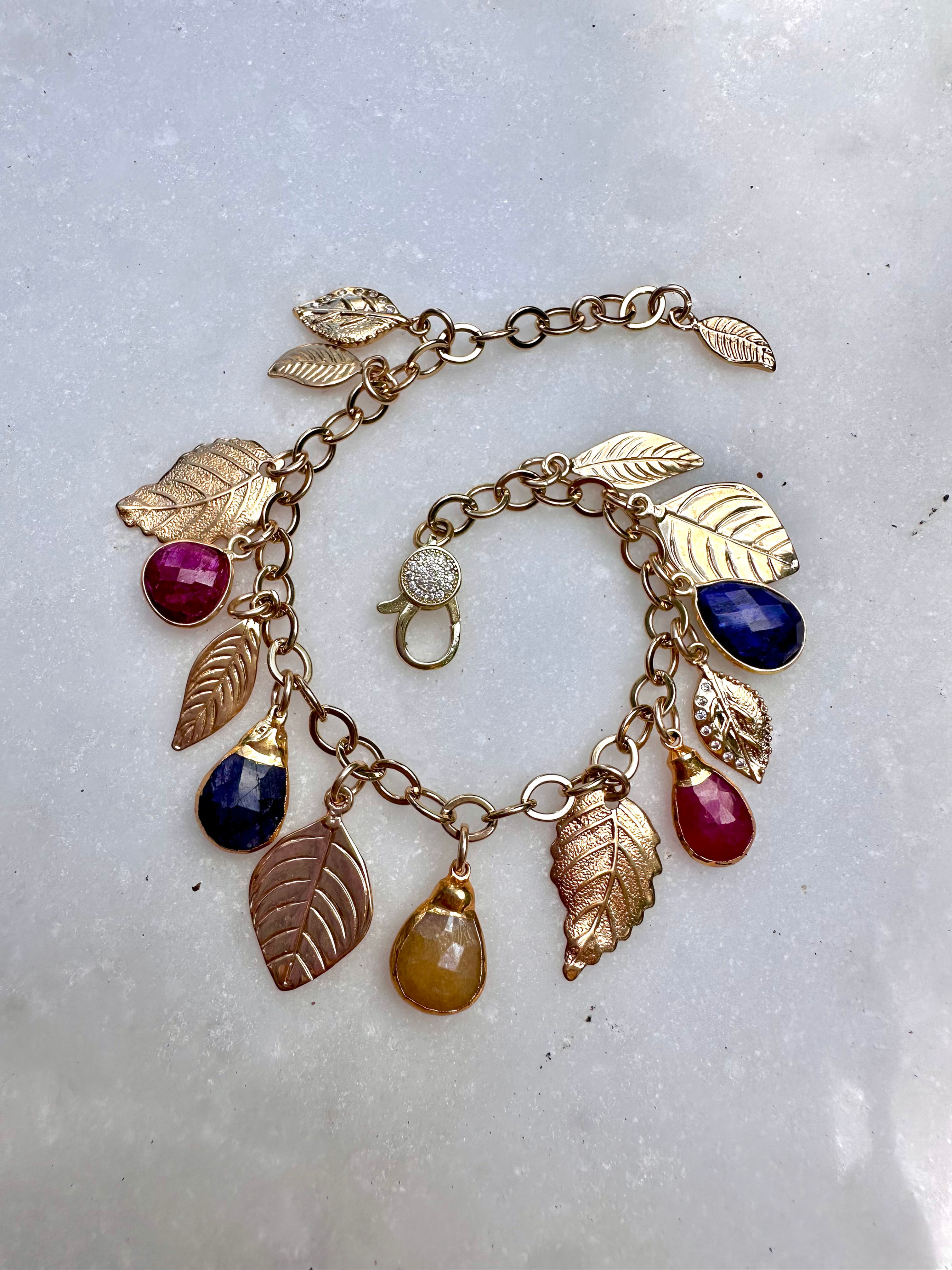 Kelley’s-Sapphire Leaf Bracelet
