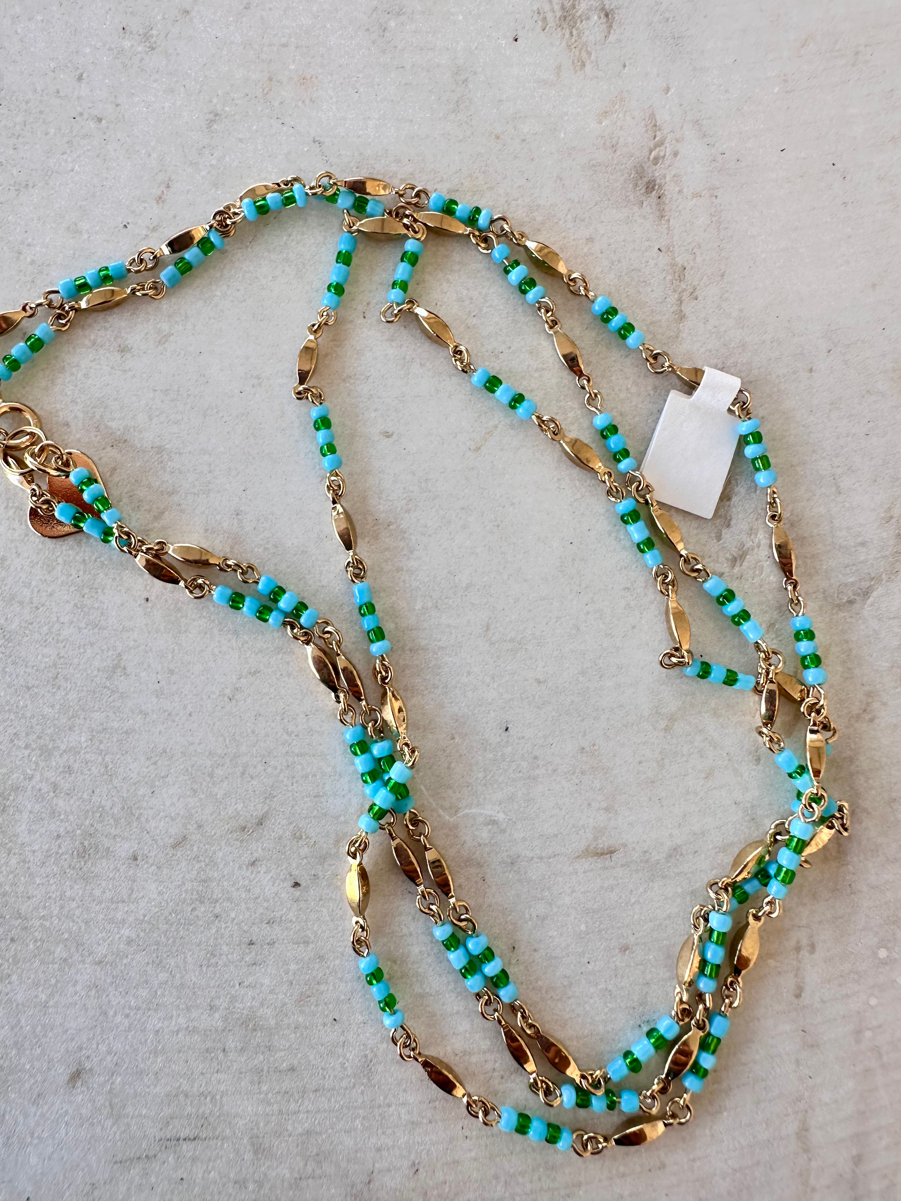 Turquoise beaded necklace