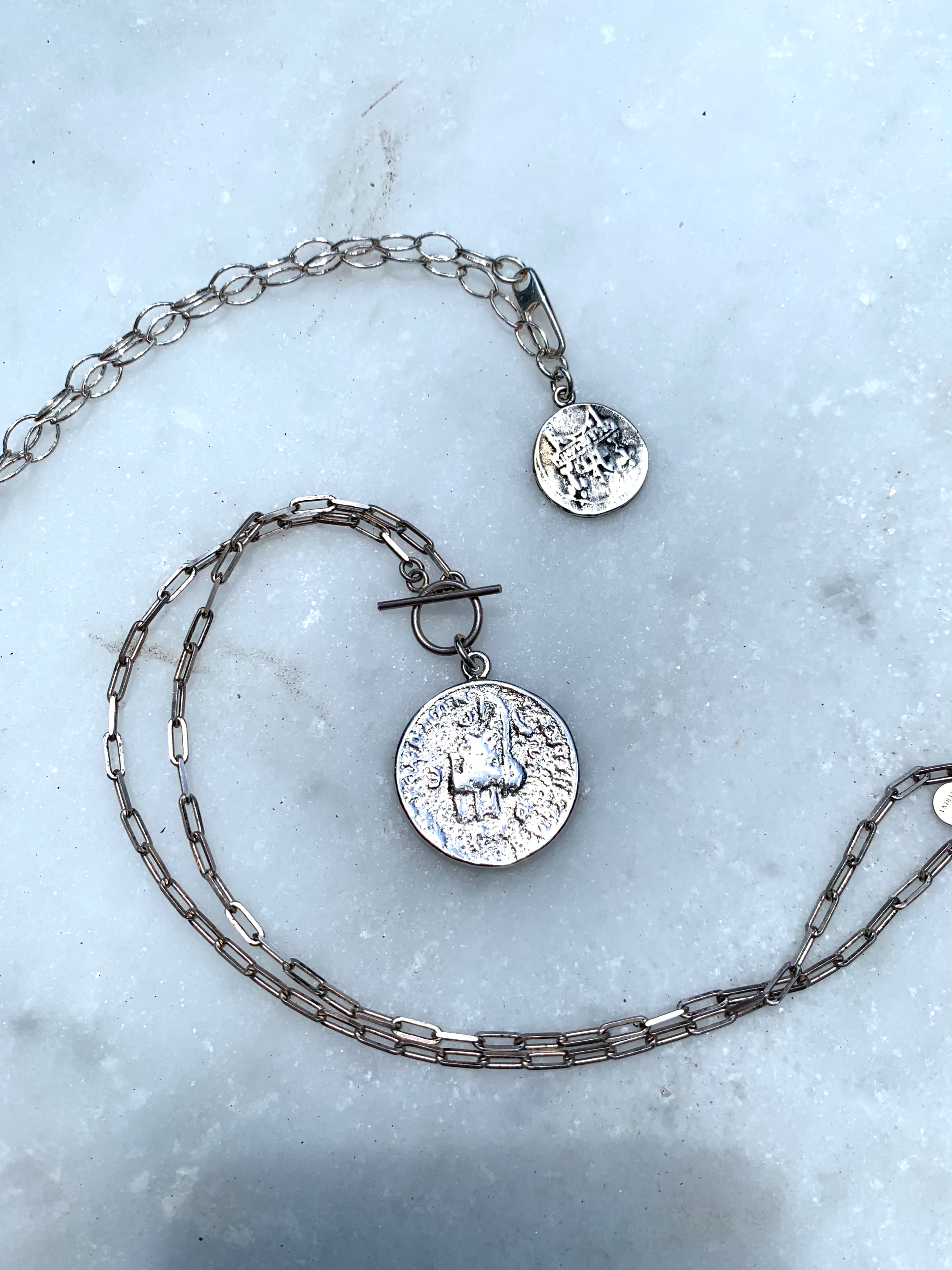 Sterling medallion necklce